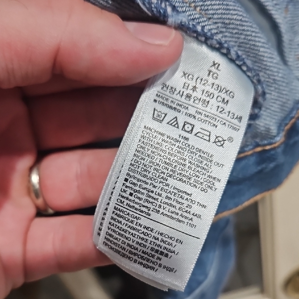 GAP Kids Blue Denim Jacket with Silver Accents XL (12) New With Tags. - Picture 7 of 8